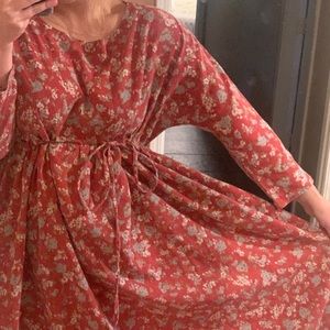 Custom-made empire waist prairie dress